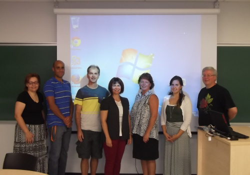 Chantal Desrosiers, Nicolas Lesage-Moussavou, André Cyr, Patricia Ayotte, Sylvie Rochon, Marie-Élaine Desmarais et Luc Morin.