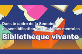 Affiche Bibliothèque vivante - Semaine de sensibilisation aux maladies mentales