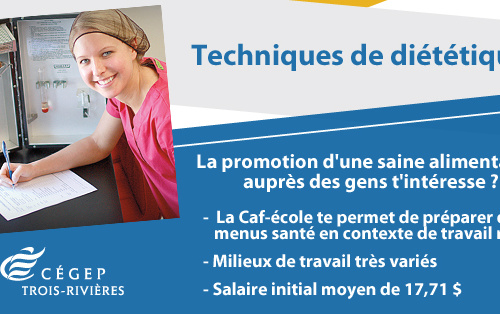 Publicité Techniques de diététique Cégep TR