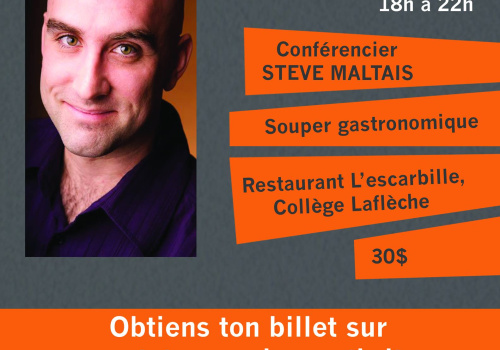 Affiche Conférence Steve Maltais - Réseaute ton avenir