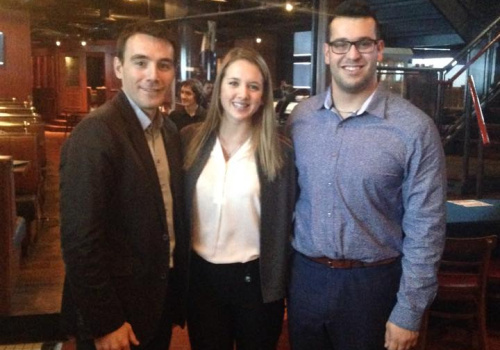 Sébastien Fyfe, directeur général de l'Alliance Sport-études, Élizabeth Savard et Marc-Alexandre Charest-Dion.