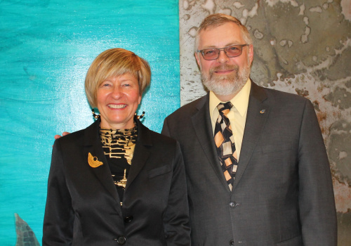 La PDG de CiCan, Denise Amyot, en compagnie du directeur général, Raymond-Robert Tremblay.