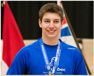 Frédéric Lemoine au tir, lauréat 2015 du prix Roland Michener du Conseil des Jeux du Canada