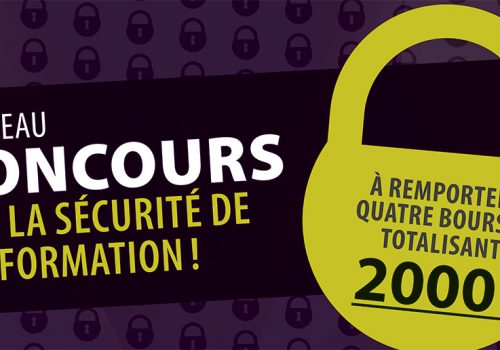 Affiche Concours sur l sécurité de l'information - Image d'un cadenas ouvert