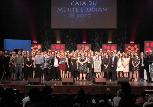 Les lauréats et lauréates de l'édition 2017 du Gala du mérite étudiant