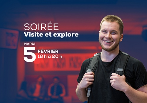 Visite et Explore 2019 - un étudiant qui sourit