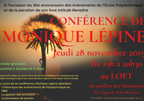 Affiche Conférence Monique Lépine