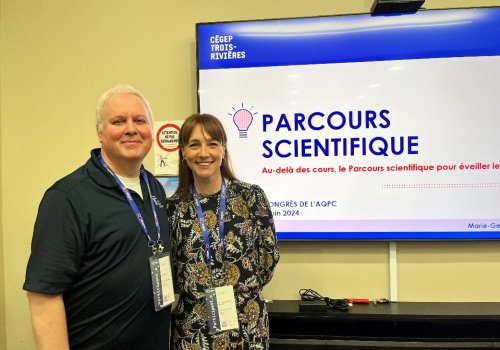 Luc Morin et marie-Geneviève Ricard au congrès de l'AQPC