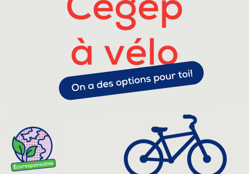 Affiche Cégep à vélo